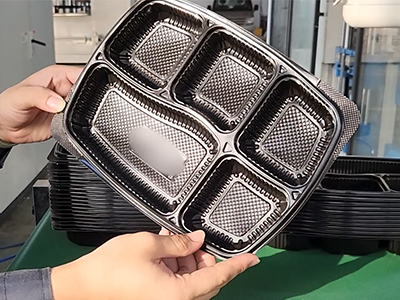 TTF-700A 三工位塑料熱成型機-做（zuò）黑色5格餐盒